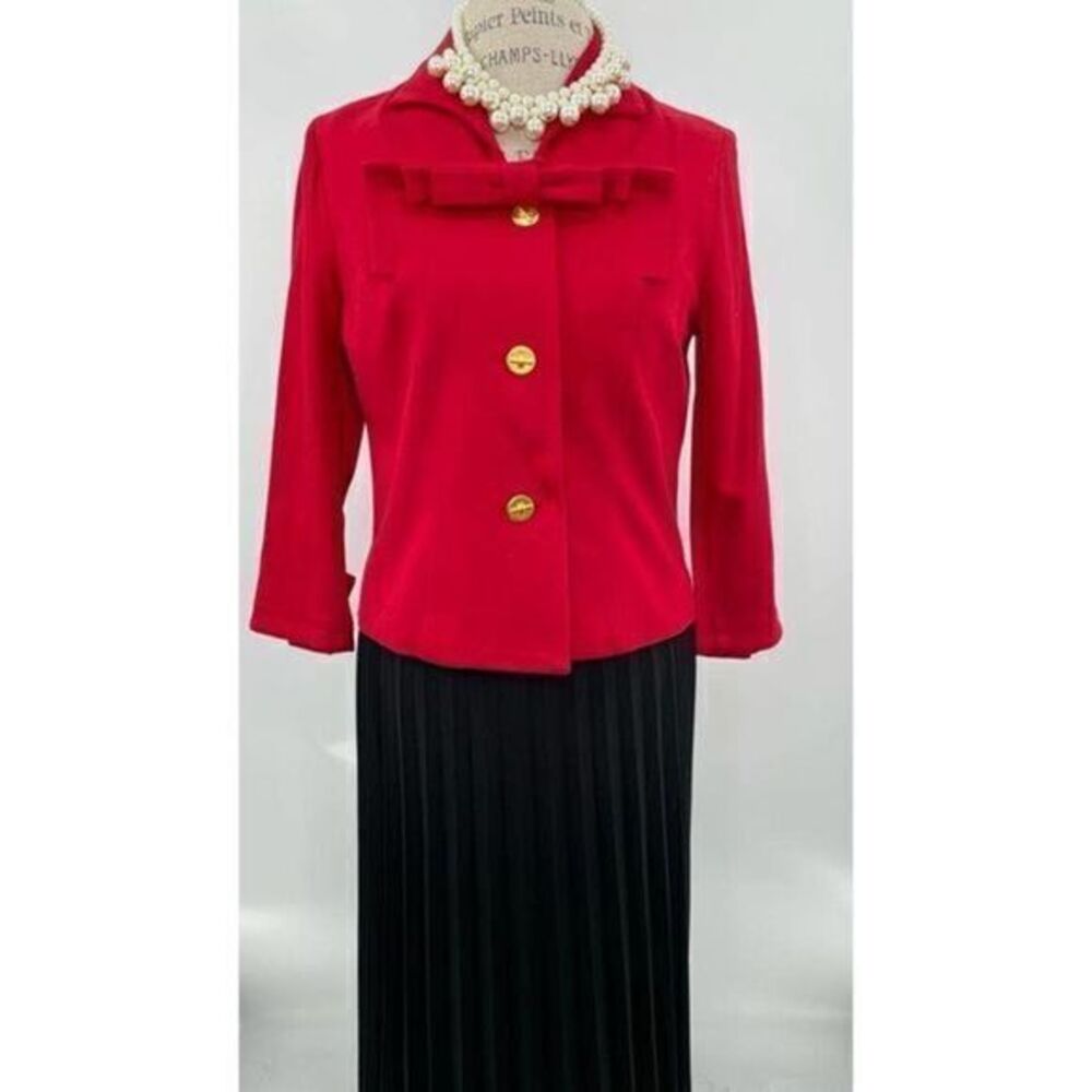CABI NWT Love Collection Red Beau Bow Blazer Jacket US 6